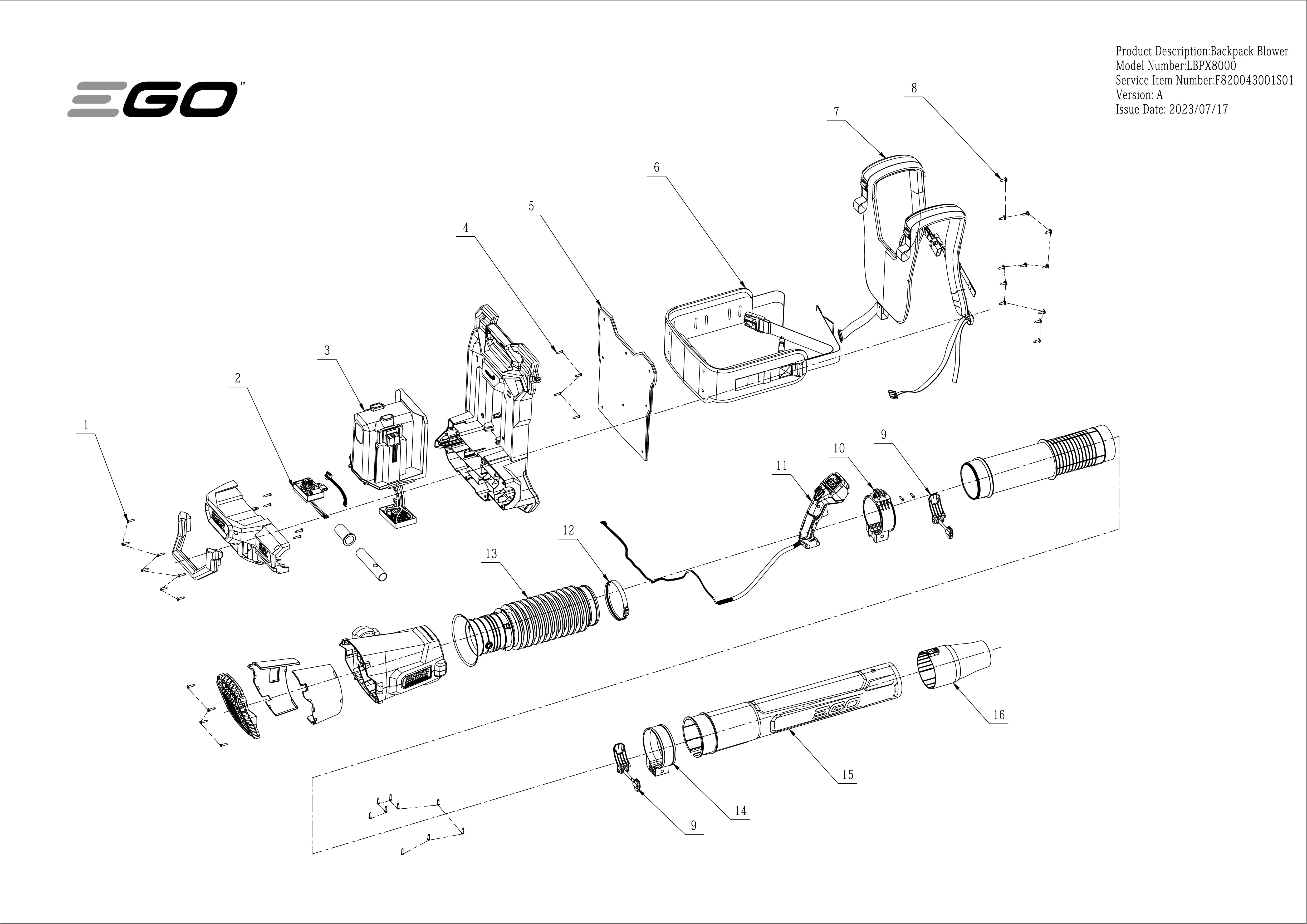 LBPX8000 PARTS DIAGRAM