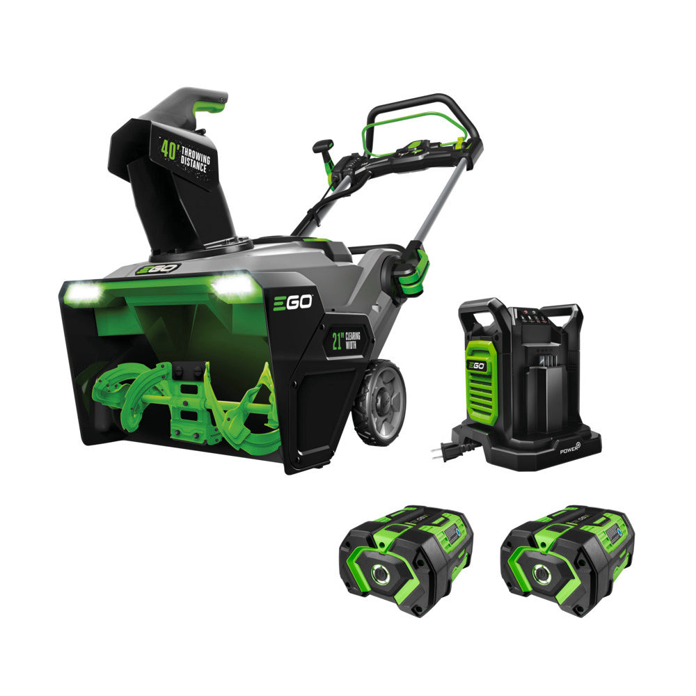 EGO Power+ SNT2114 21" 56-Volt Cordless Snow Blower with Steel Auger with (2) 7.5Ah Batteries and Dual Port Charger Included