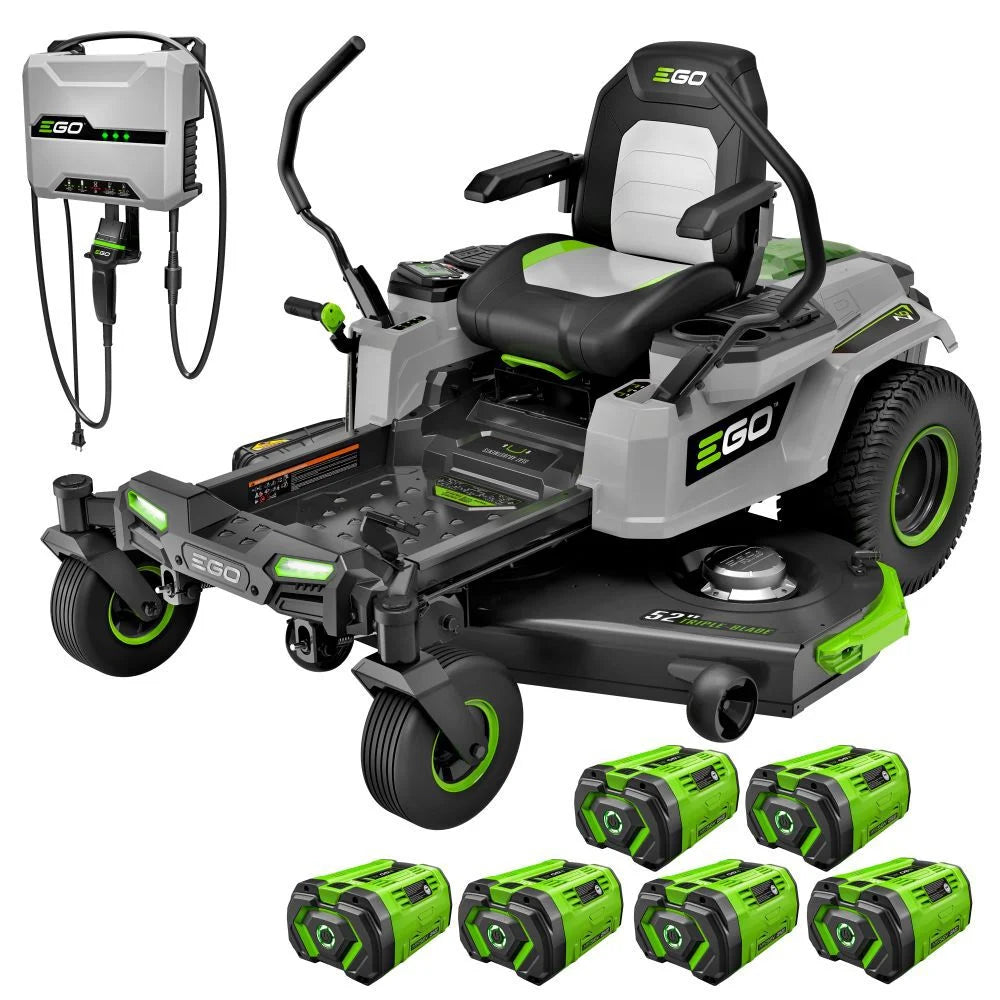 EGO Power+ ZT5216L 52 Inch Zero Turn Riding Mower with (6) 10Ah Batter
