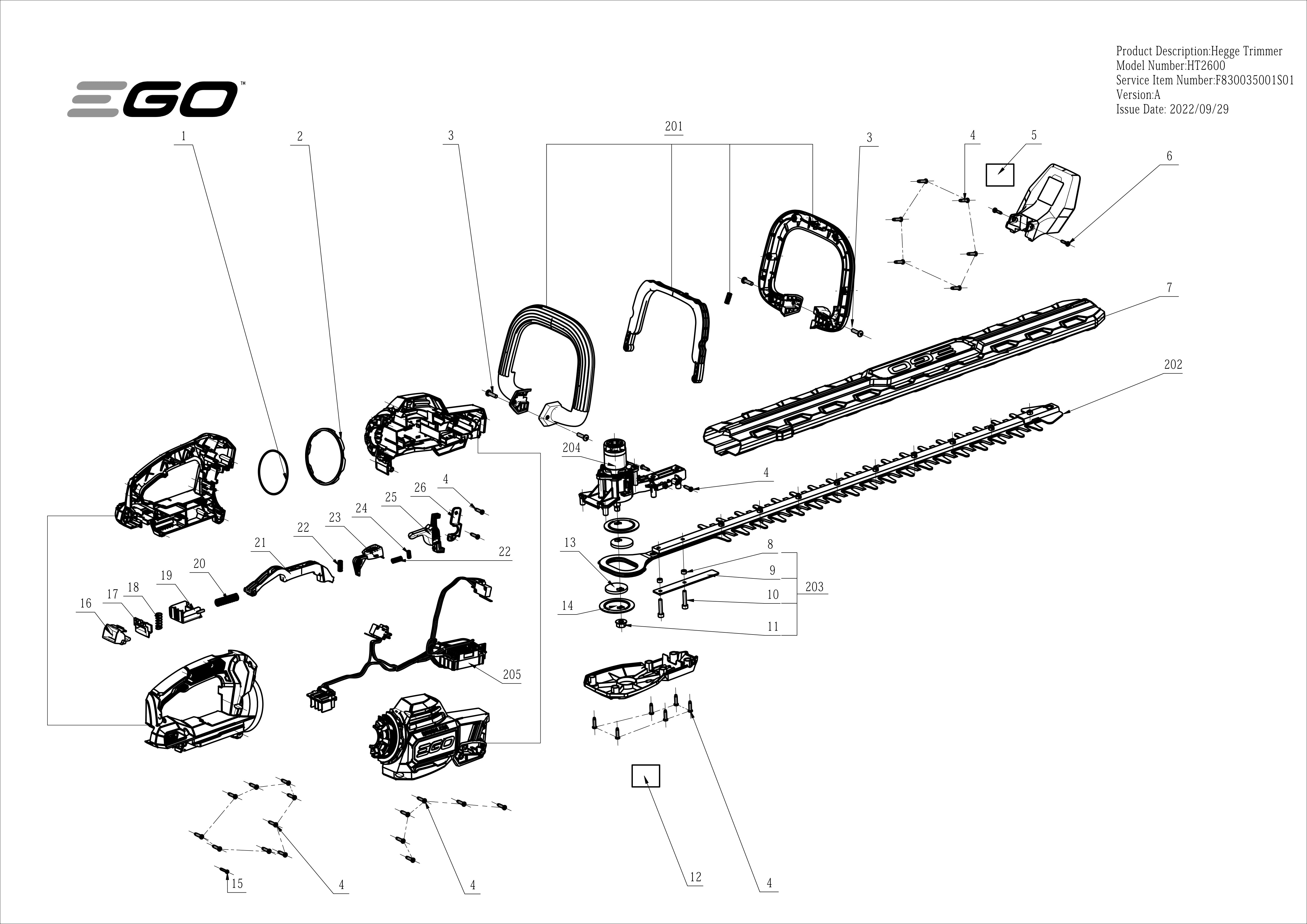 HT2600 PARTS DIAGRAM