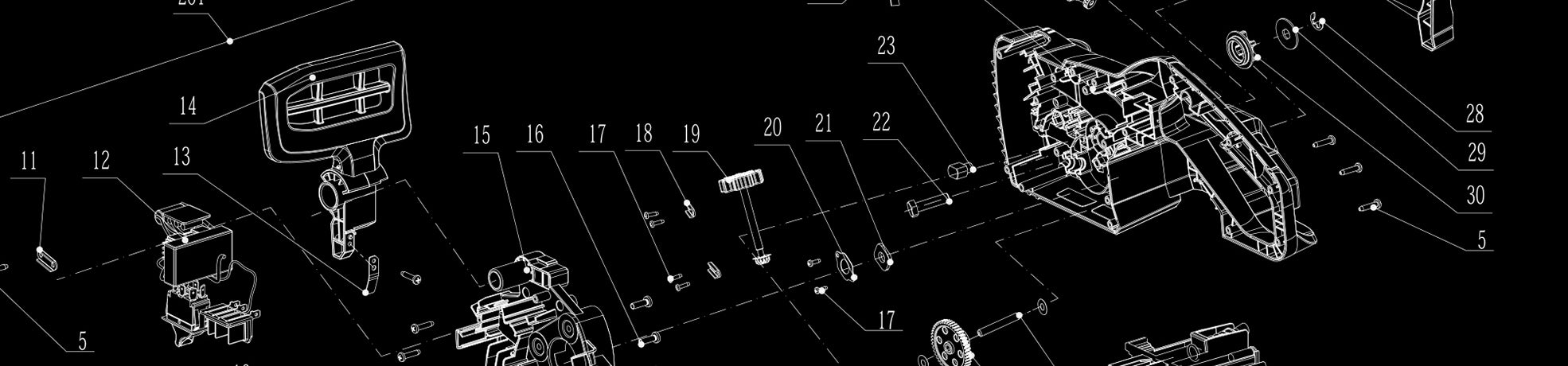 Chain Saw Exploded View EGO CHAIN SAW PARTS DIAGRAMS