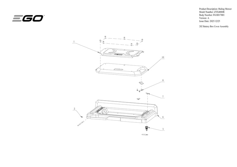 Battery Box Cover Assembly