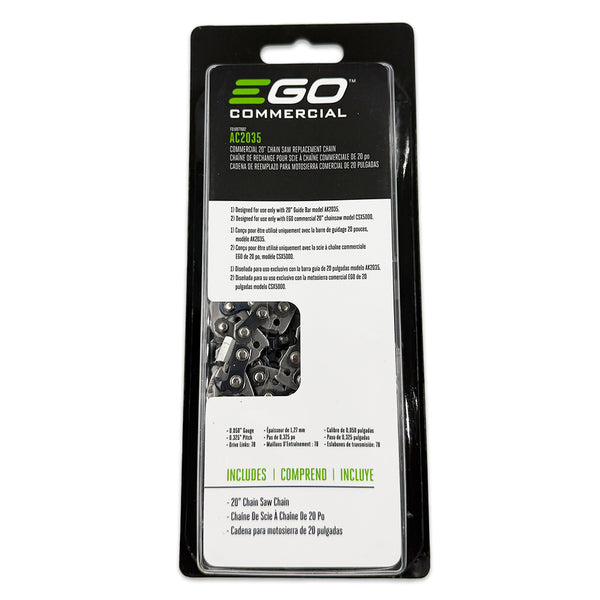 EGO Power+ AC2035 Commercial 20” Chain Saw Replacement Chain