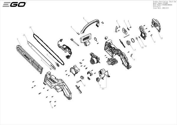 DIAGRAMA DE PIEZAS DEL CS1800