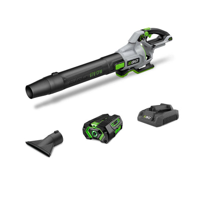 Souffleur de feuilles portatif EGO Power+ LB6703 670 CFM avec batterie et chargeur 4,0 Ah