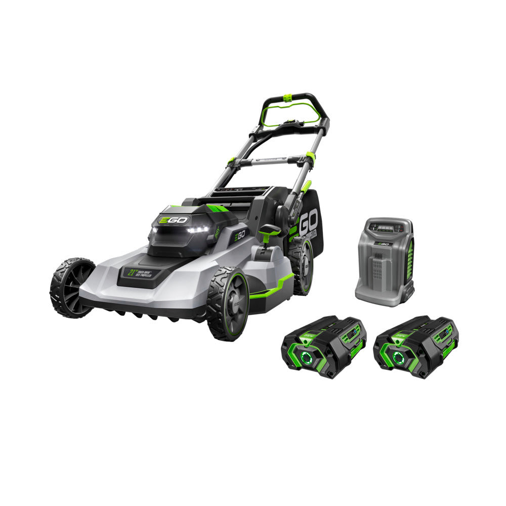 Cortacésped autopropulsado EGO LM2122SP-2 de 21" con Touch Drive™ con 2 baterías de 4,0 Ah y cargador rápido de 550 W