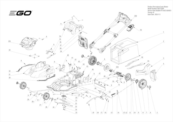 LM2150SP (VERSION B) PARTS DIAGRAM