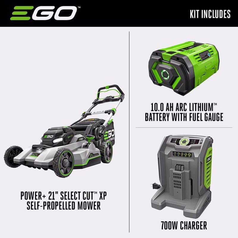 EGO LM2156SP 21" Select Cut Flagship Self Propelled Lawn Mower with 10.0AH Battery and 700W Charger