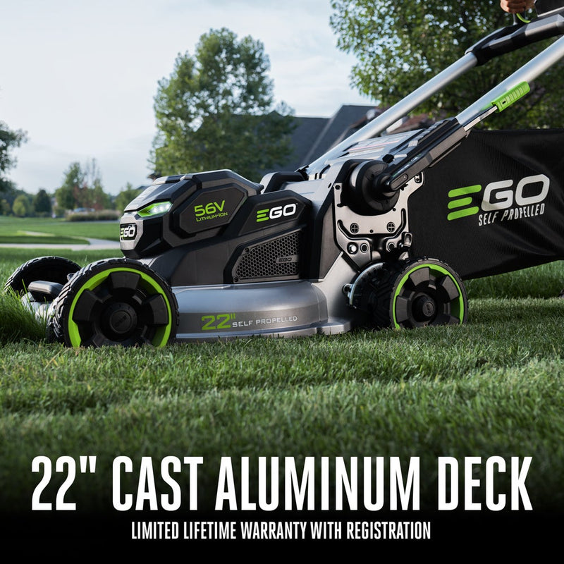 EGO Power+ LM2206SP 22" Aluminum Deck Select Cut™ Self-Propelled Lawn Mower with 10.0Ah Battery and 700W Turbo Charger