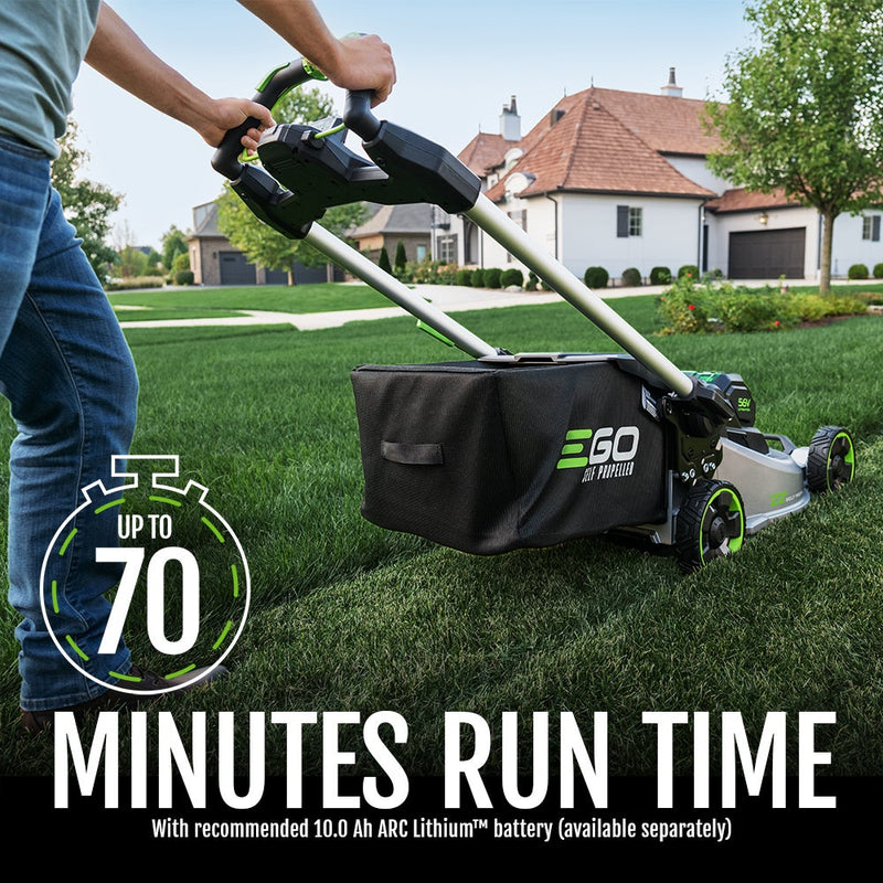 EGO Power+ LM2206SP 22" Aluminum Deck Select Cut™ Self-Propelled Lawn Mower with 10.0Ah Battery and 700W Turbo Charger