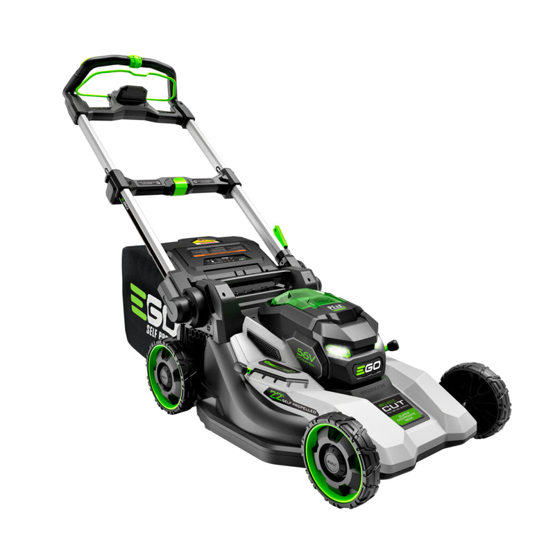 EGO LM2244SP-2 22'' Super Composite Mower with Peak Power™ Includes Select Cut™ and Touch Drive Self-Propelled Systems with (2) 6Ah Batteries and Dual Port Charger