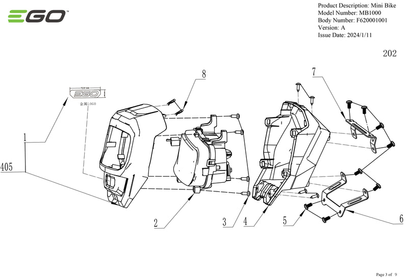 Mb1000 MB1000 (VERSION A) PARTS DIAGRAM