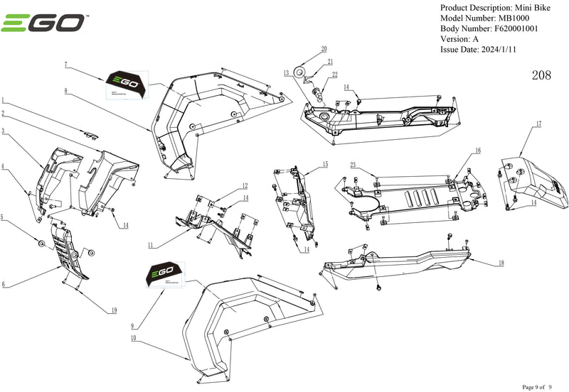 Mb1000 MB1000 (VERSION A) PARTS DIAGRAM