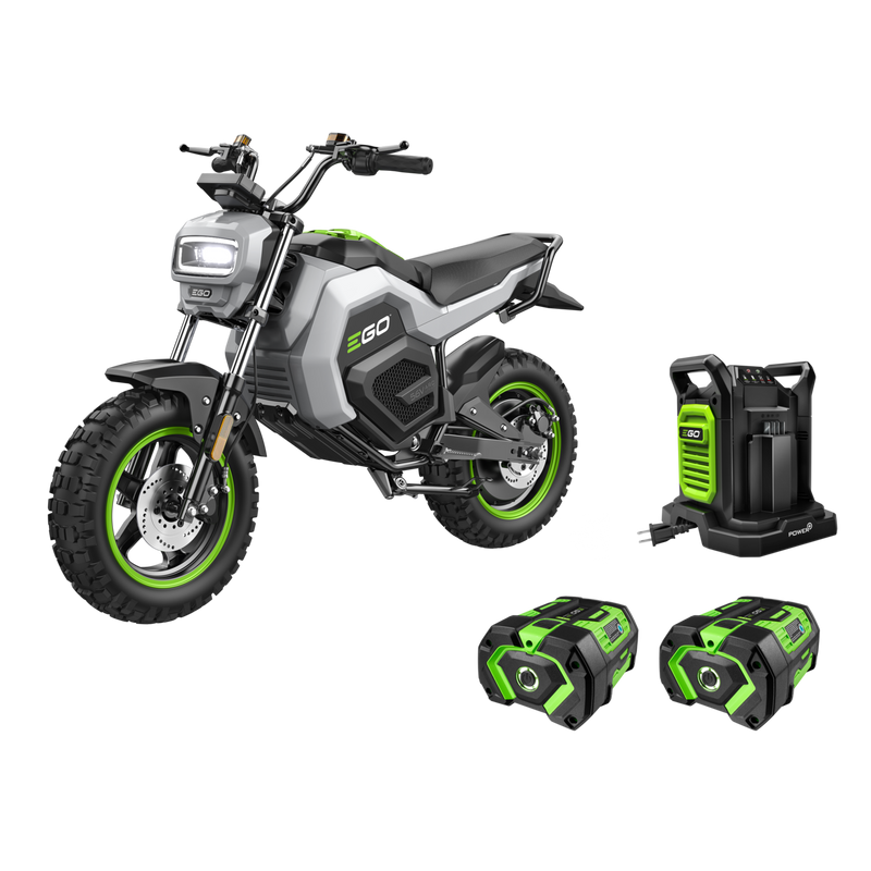 EGO Power+ MB1005-2 Mini Bike with 2 x 7.5Ah Batteries and 560W Dual-Port Charger