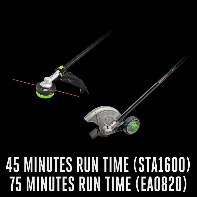 EGO Power+ MHC1603 Multi-Head Combo Kit; 16” Carbon Fiber String Trimmer with POWERLOAD™, Carbon Fiber Edger, and 56V Power Head with 4.0Ah Battery and 320W Charger