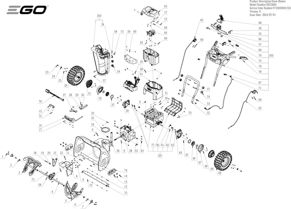 DIAGRAMA DE PIEZAS DEL SNT2800