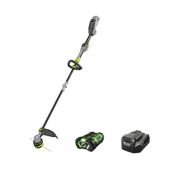 EGO ST1611T 16” POWERLOAD™ String Trimmer with Telescopic Carbon Fiber Shaft with 2.5Ah Battery and Charger