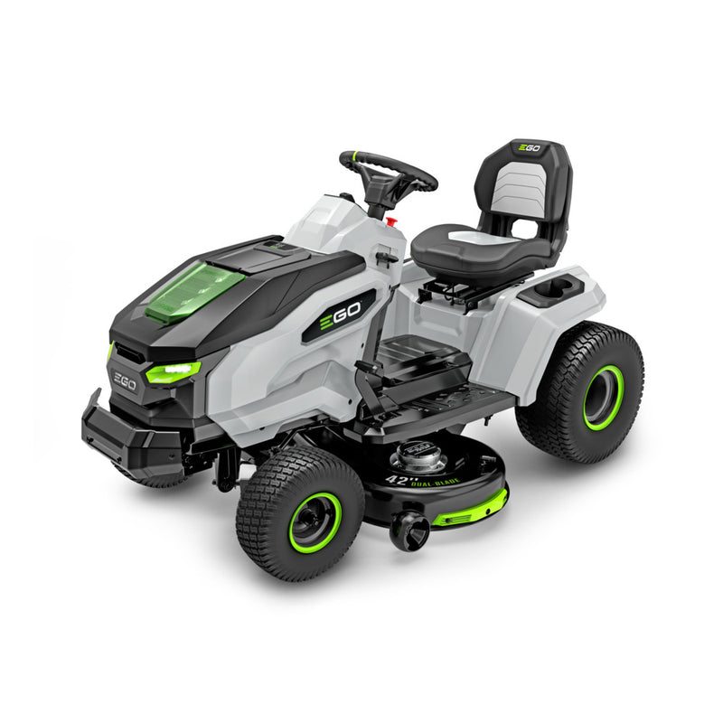 EGO Power+ TR4204 42" T6 Lawn Tractor Riding Lawn Mower with 6 x 6.0Ah Batteries, Turbo Charger, and Charging Adapter