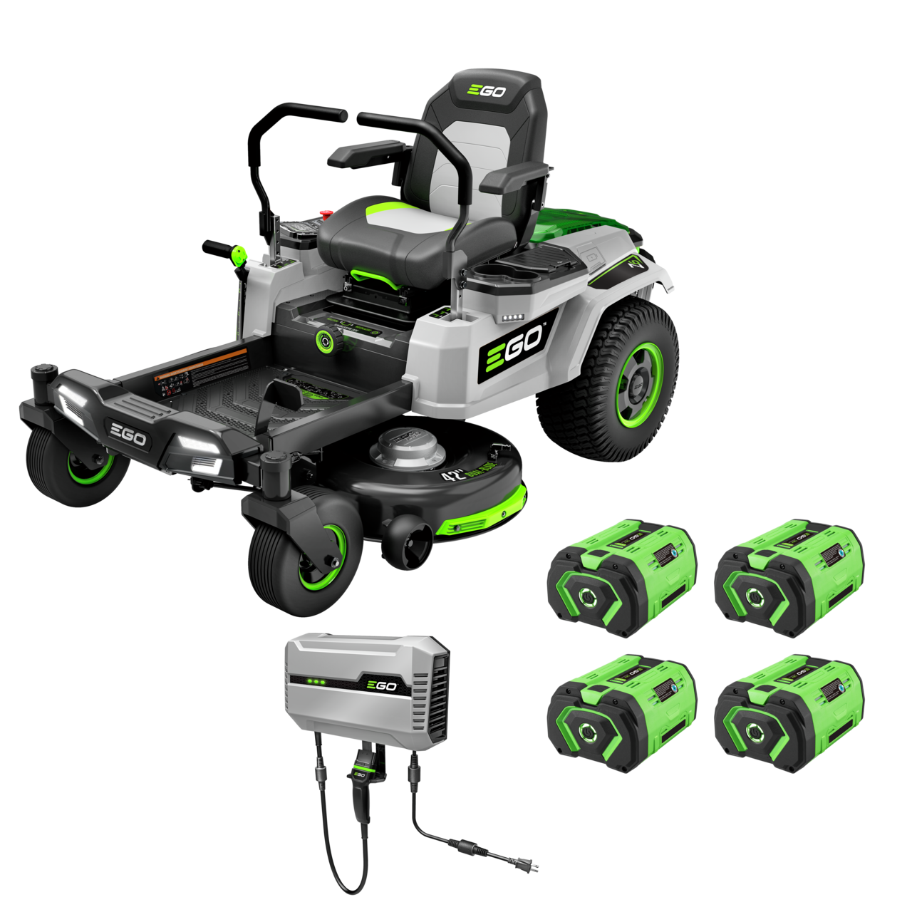 EGO Power+ ZT4204L 42" Z6 Zero Turn Riding Mower with (4) 10AH Batteries and 1600W Charger