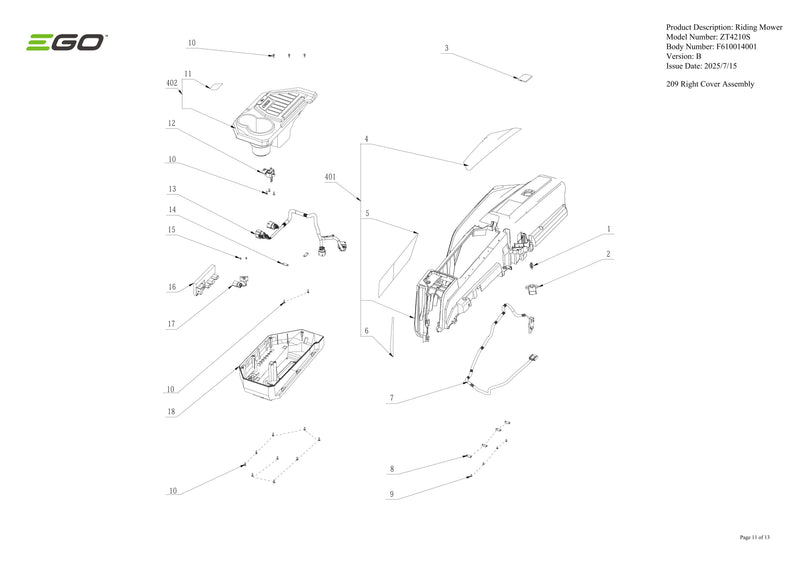Right Cover Assembly