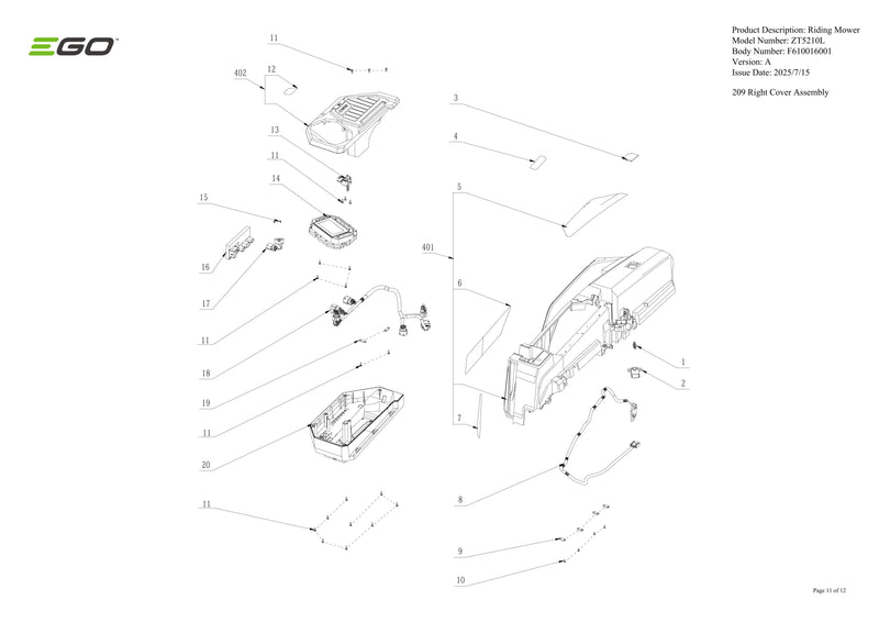 Right Cover Assembly