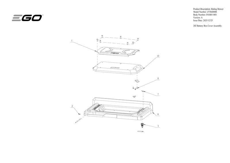Battery Box Cover Assembly