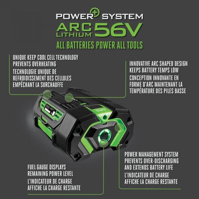 EGO Power+ BA2800T 5.0Ah Battery with Fuel Gauge and CH2100 Standard Charger Set