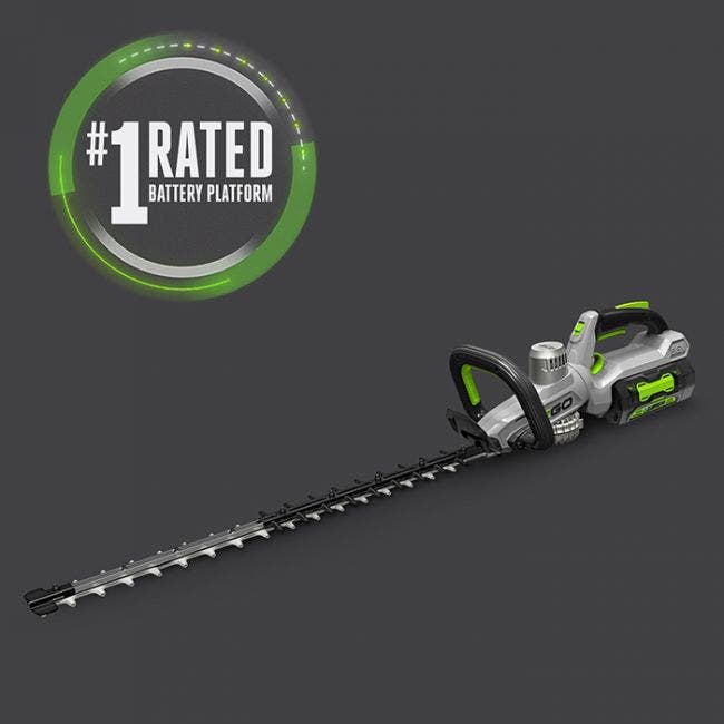 EGO Power+ HT2501 25" Cordless Electric Double Sided Hedge Trimmer with Rotating Handle with 2.5Ah Battery and Charger