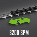 EGO Power+ HT2501 25" Cordless Electric Double Sided Hedge Trimmer with Rotating Handle with 2.5Ah Battery and Charger