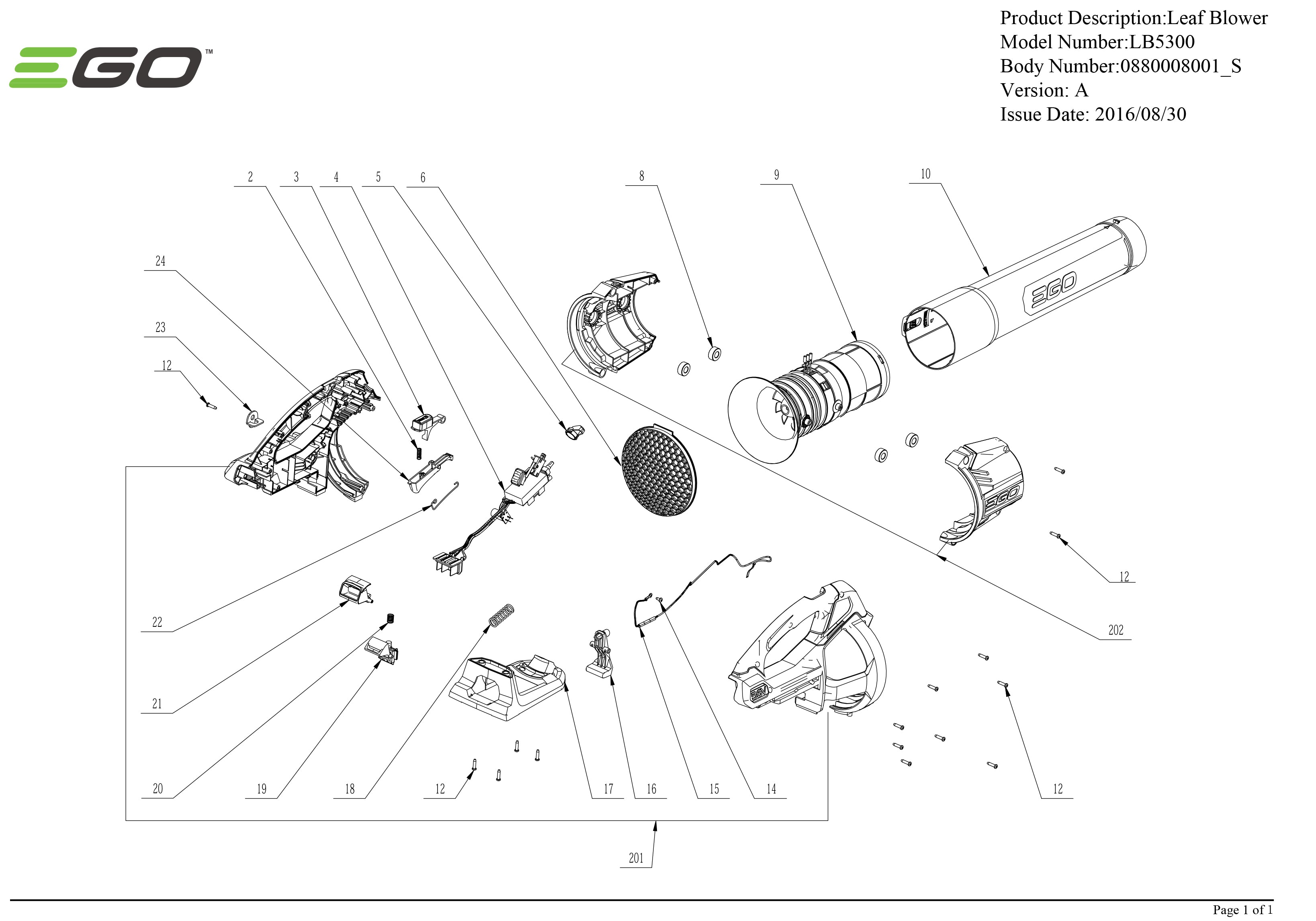 LB5300 PARTS DIAGRAM