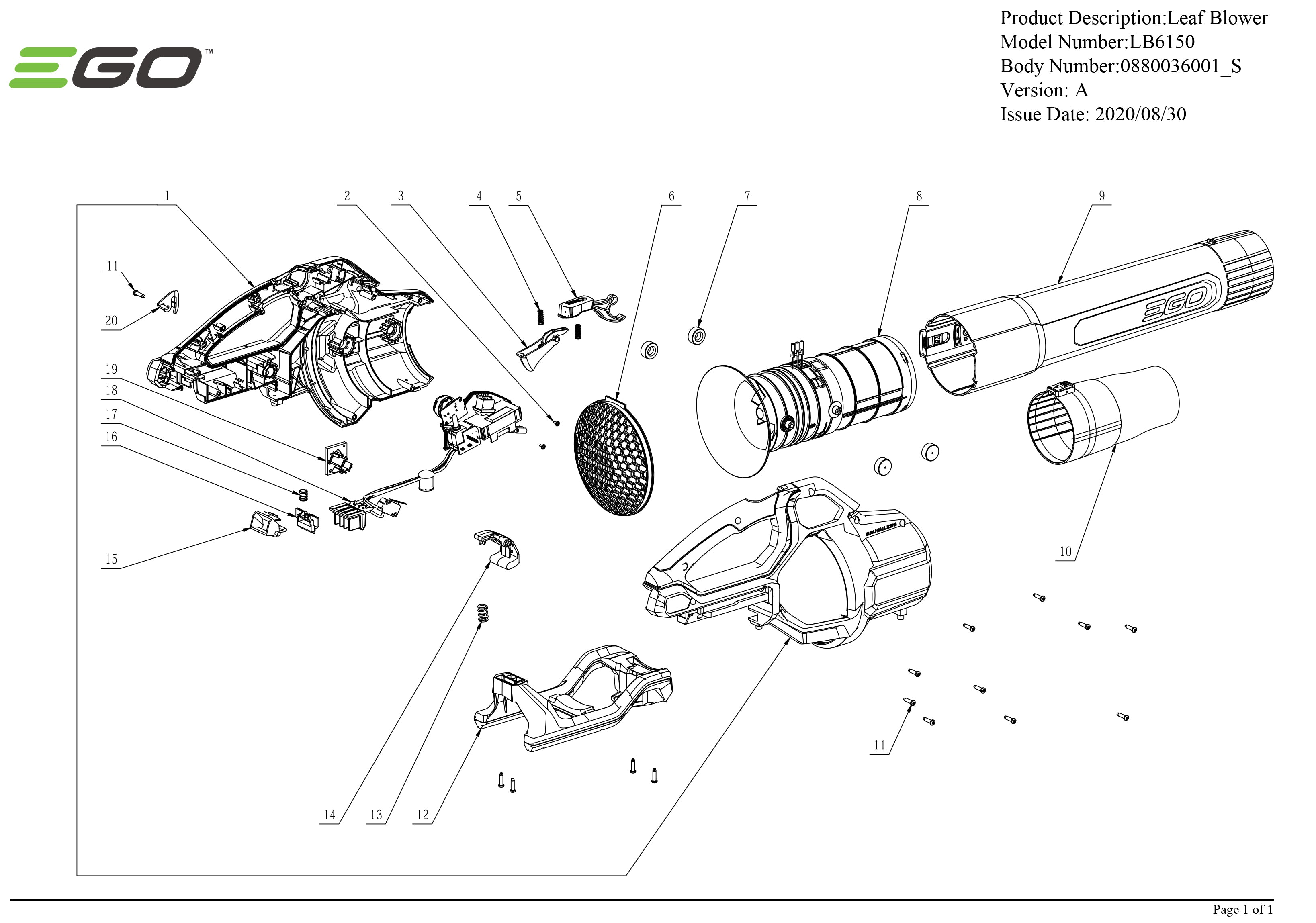 LB6150 PARTS DIAGRAM