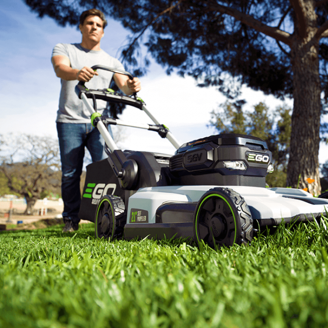 EGO Power+ LM2102SP-A 21" Self Propelled Lawn Mower with (2) 4Ah Batteries and 550W Rapid Charger