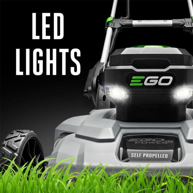 EGO LM2102SP-A Tondeuse à gazon automotrice de 21 po avec (2) batteries de 4 Ah et chargeur rapide de 550 W