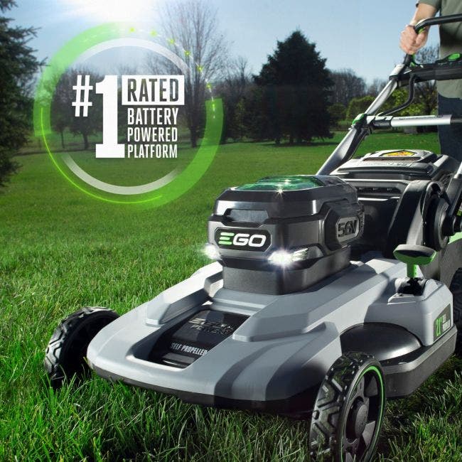 EGO Power+ LM2102SP-A 21" Self Propelled Lawn Mower with (2) 4Ah Batteries and 550W Rapid Charger