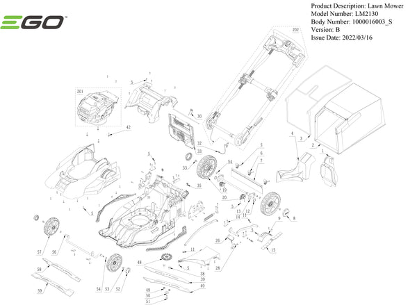 LM2130 (VERSION B) PARTS DIAGRAM