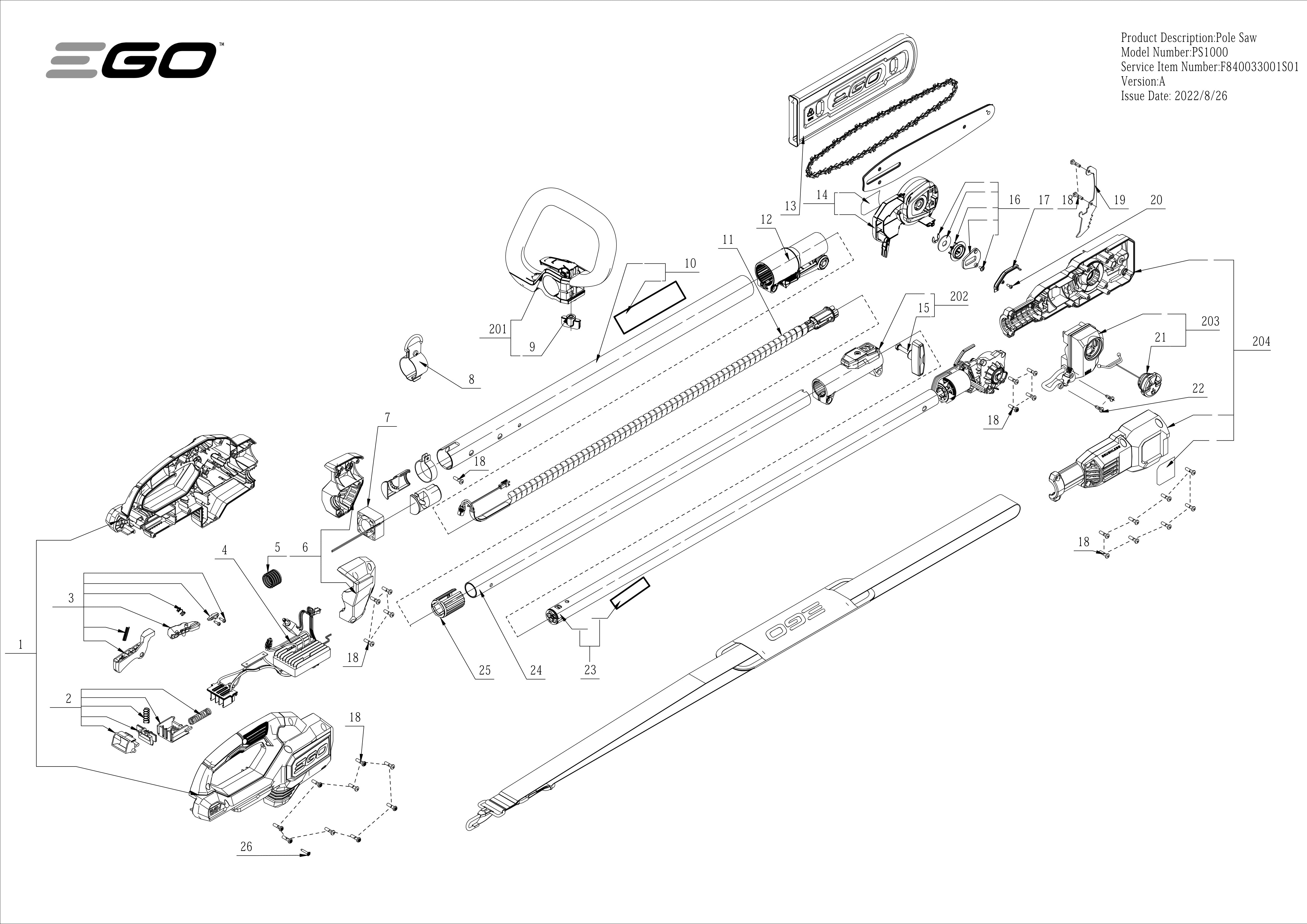PS1000 PARTS DIAGRAM