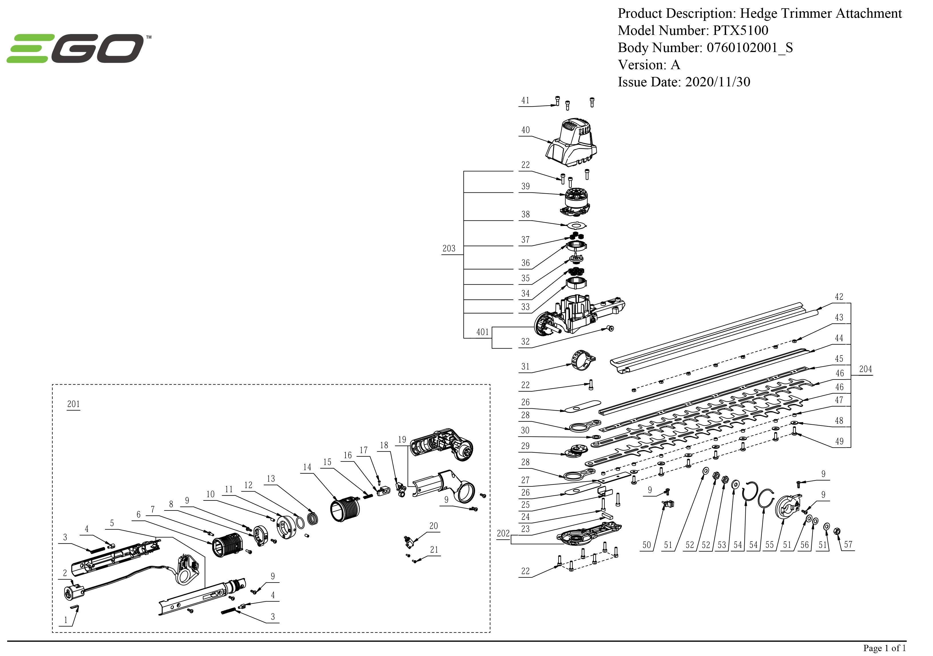 PTX5100 PARTS DIAGRAM