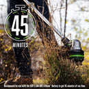 EGO ST1511T Kit coupe-bordure POWERLOAD 15" avec arbre télescopique pliable en aluminium avec batterie 2,5 Ah et chargeur inclus