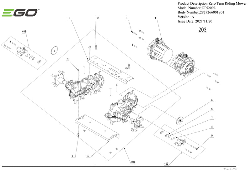 Drive Train Assembly