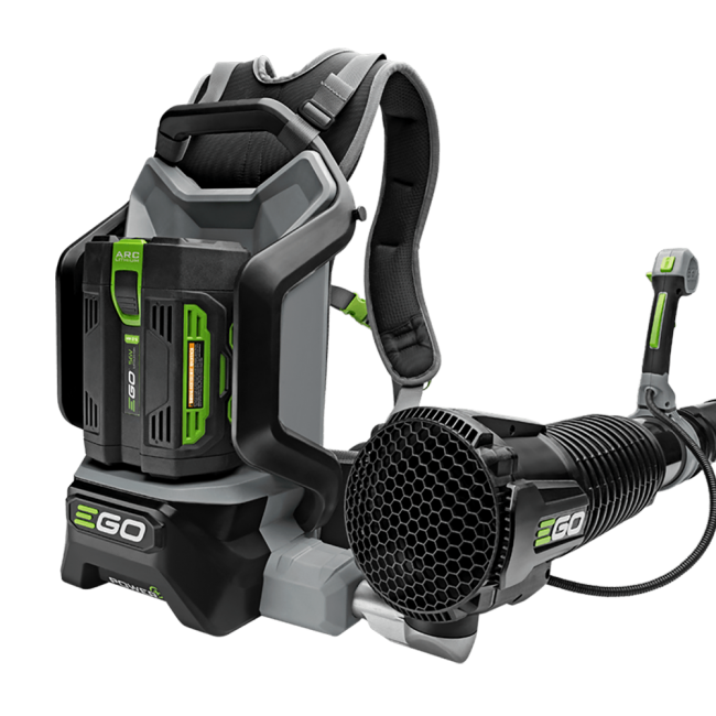 EGO LB6002 Soplador de hojas de mochila inalámbrico de 180 MPH, 600 CFM de velocidad variable y 56 voltios con batería de 5.0 Ah y cargador estándar